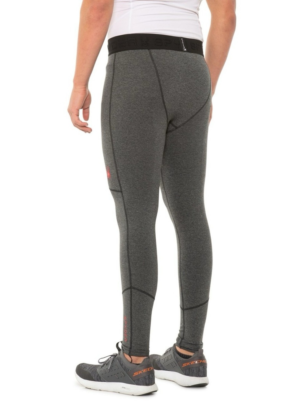 Spyder Active ProWeb Gray Stretch Baselayer Pants Tights Men's size Medium - Picture 2 of 7